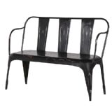 Shoreditch Black Metal Industrial Bench